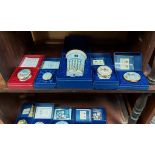 Ten various Halcyon Days enamelled snuff boxes, etc., all boxed.