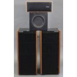 A pair of Cambridge Audio R40 hi/fi speakers; a Rel “Q200E” hi/fi speaker; & a Mission hi/fi