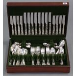 A canteen of George Butler of Sheffield silver plated & stainless-steel “Queens” pattern cutlery