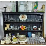 Various items of decorative china, pottery, & glassware, part w.a.f.