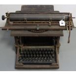 A late 19th century Remington Scholes typewriter (American).