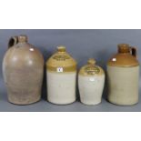 Two Price’s of Bristol stoneware flagons “John Egan & Sons, Waterford”, 9¾” high; & “Smith Bros &