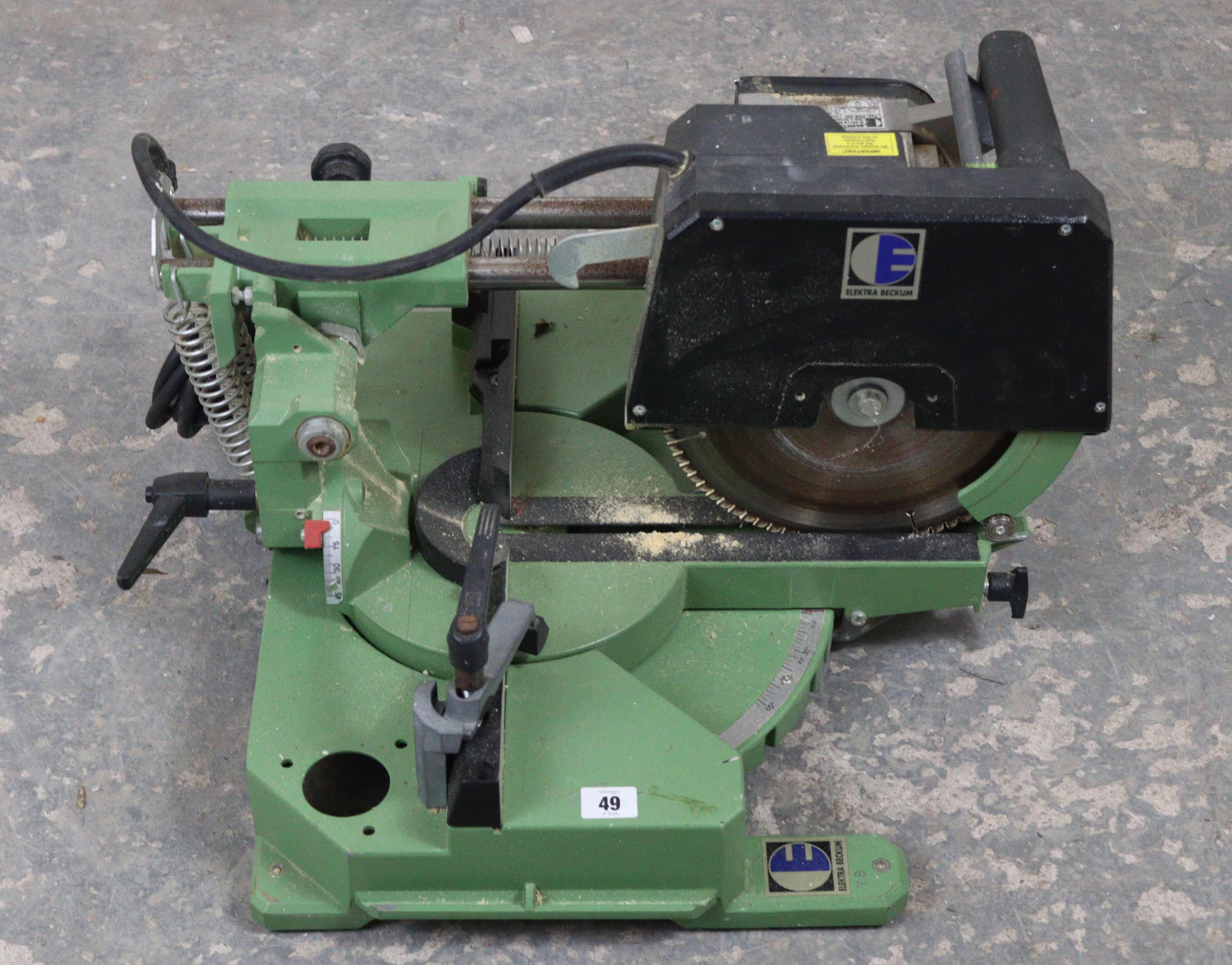 An Elektra Beckum 230V table saw (Type KGS 300), w.o.; a Richmond ditto; a Stanley “No.50”