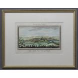 A 19th century hand-coloured stipple engraving “The South East View of Bath”, 6¾” x 10½” (framed &