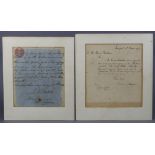 LANDSEER INTEREST: Two autograph letters relating to Landseer’s “The Scotch Gillie”, the first: “I