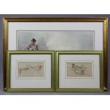 After Sir William Russell Flint (1880-1969). A limited Edition coloured print of two ladies, with