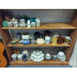 Various items of decorative china, pottery, & glassware.