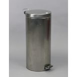 A Brabantia stainless-steel pedal bin, 26” high.