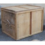 A large wooden storage crate” c/o THE OLD GREEN TREE GREEN STREET BATH”, with hinged lift lid,