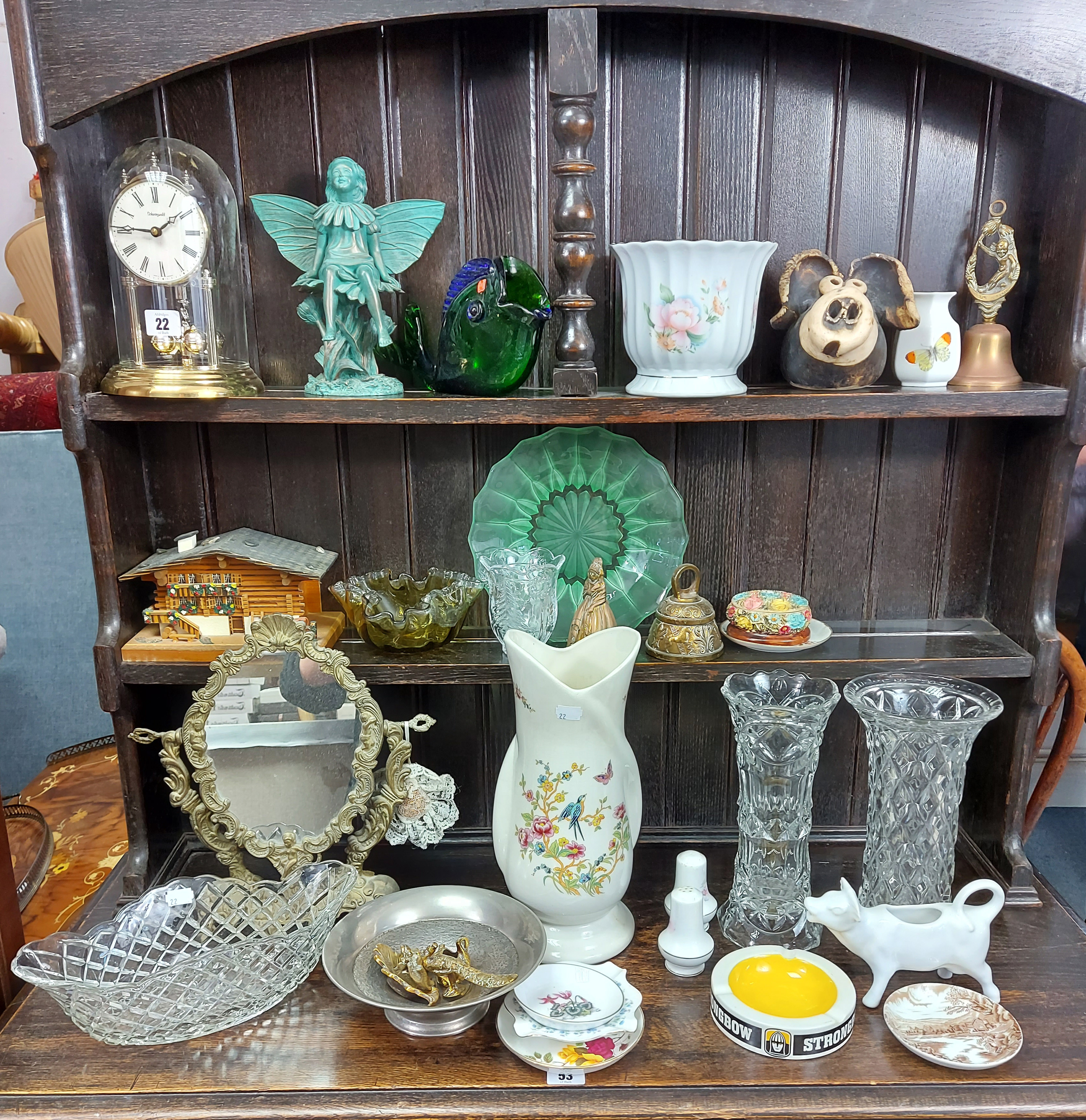 Various items of decorative china, pottery, glassware, etc.