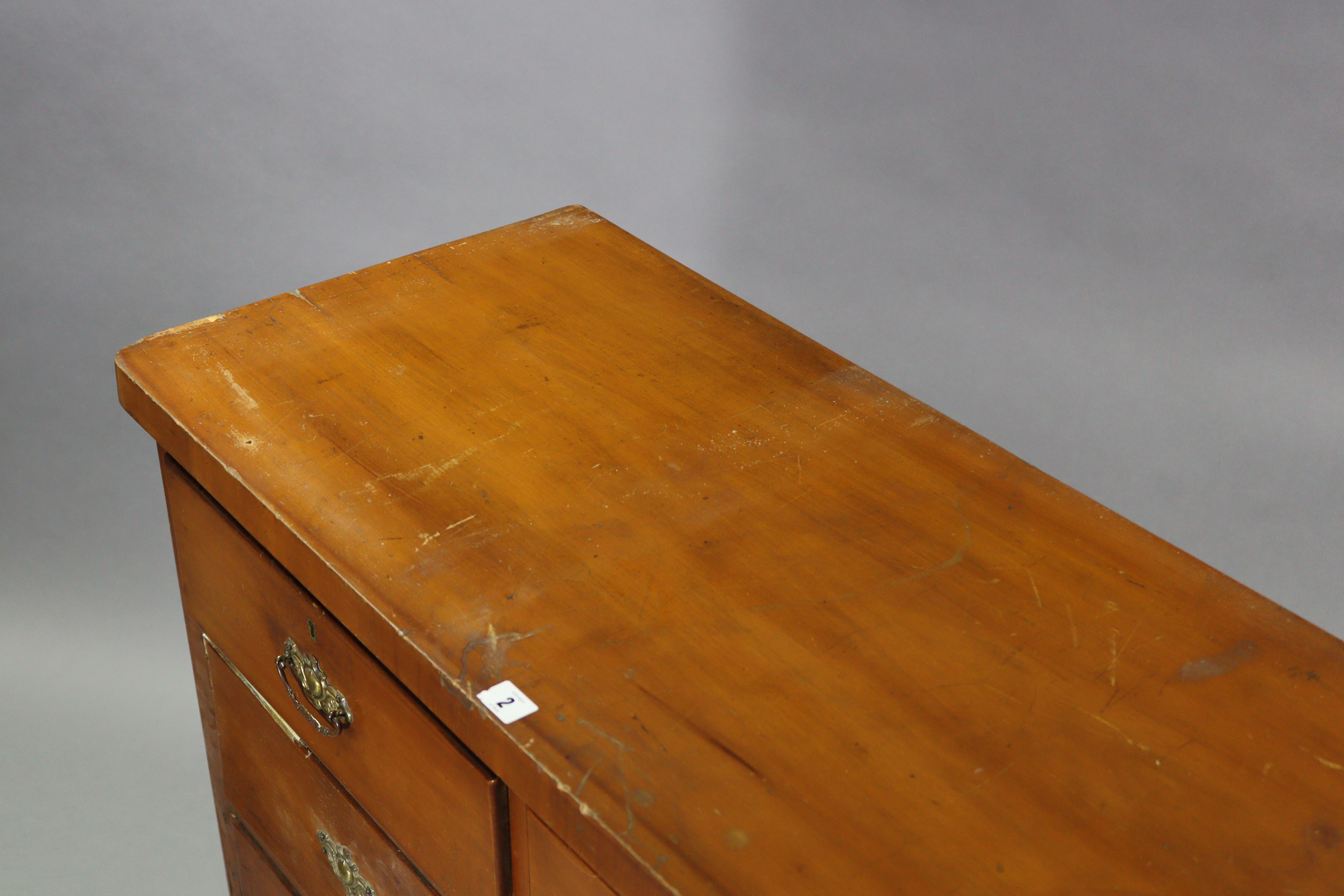 A late Victorian walnut chest fitted two short & three long graduated drawers, with shaped - Image 5 of 10