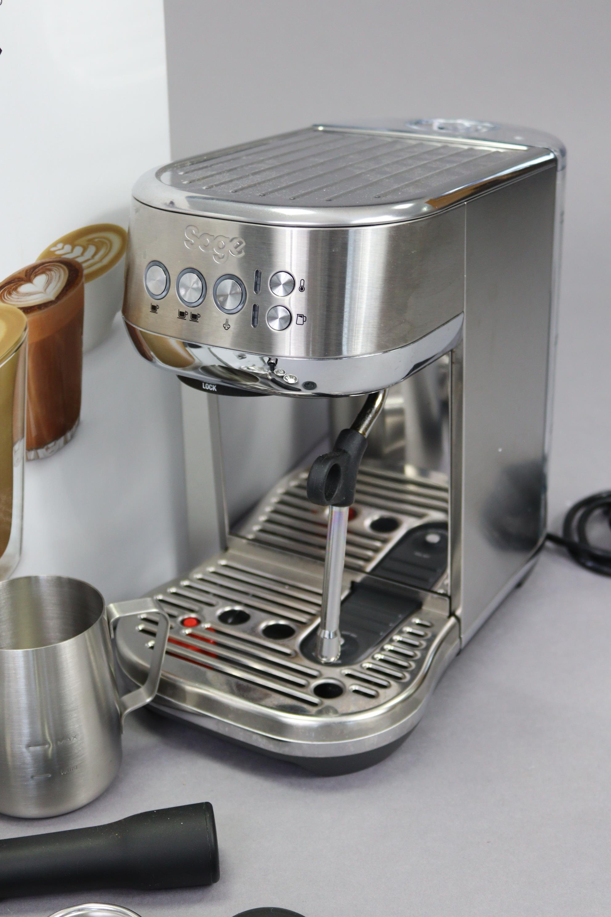 A Sage “Bambino Plus” coffee machine; & a box of twenty Nespresso coffee refills. - Image 2 of 10