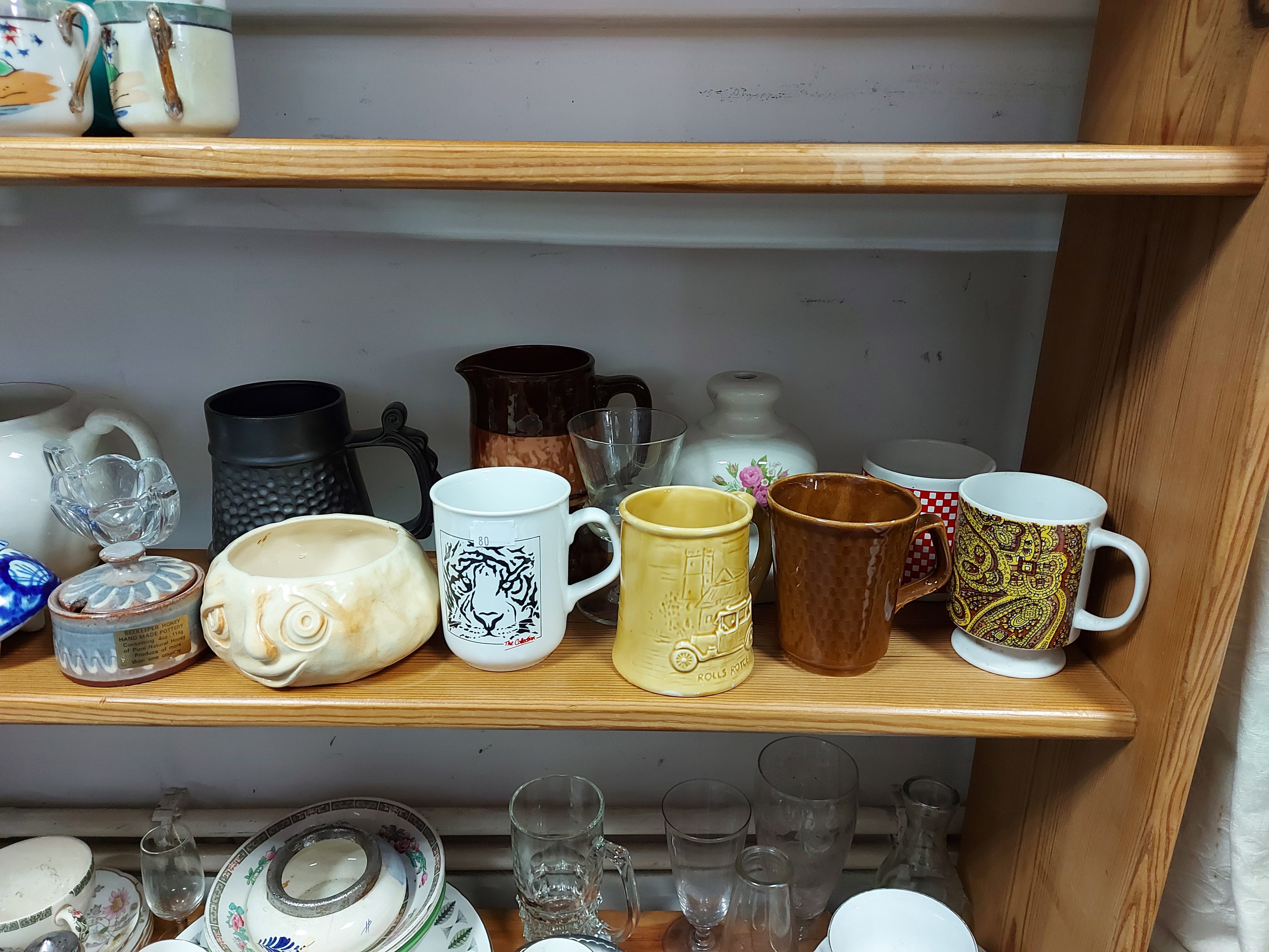 Various items of decorative china, pottery, & glassware. - Image 4 of 6
