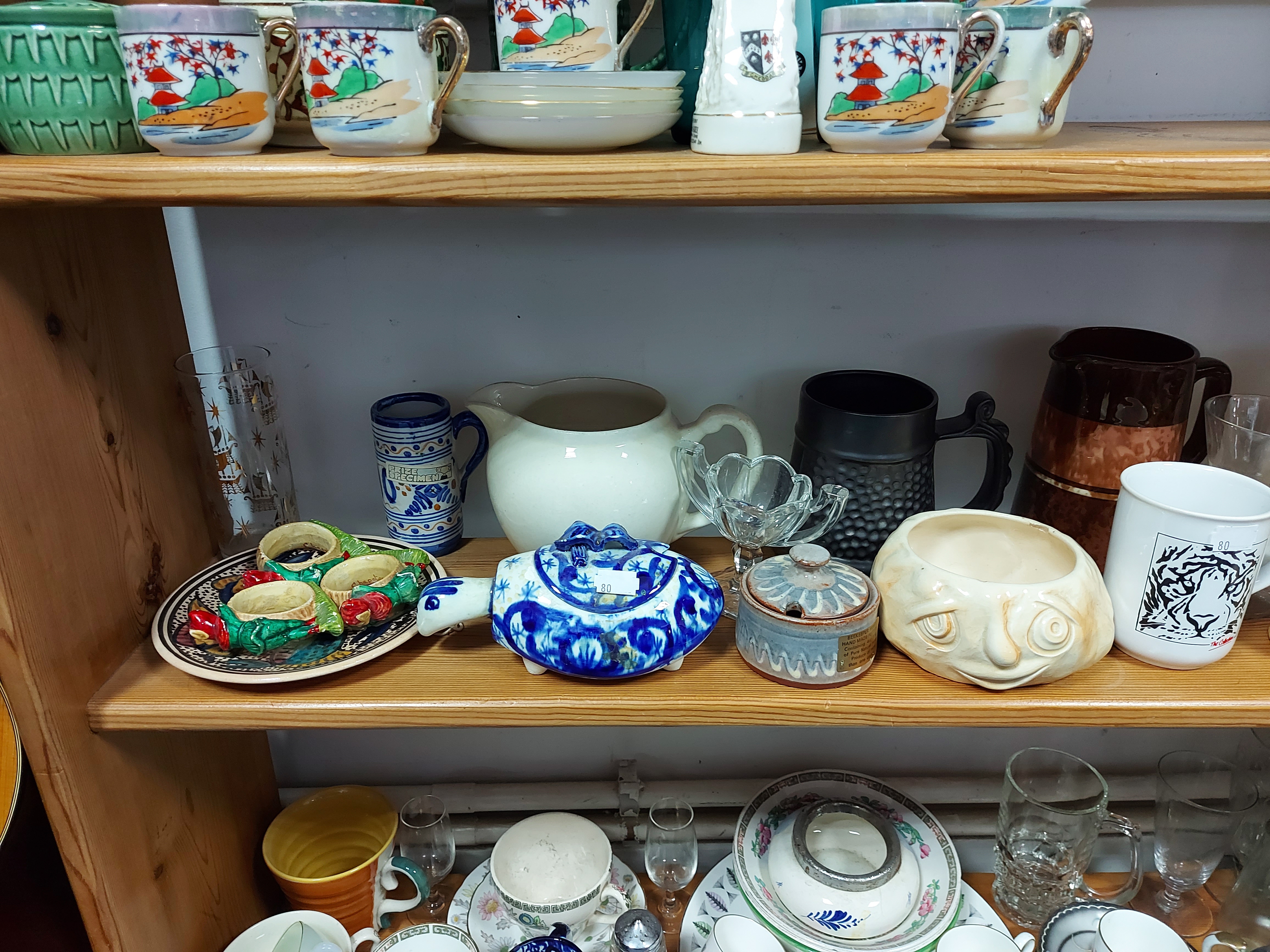 Various items of decorative china, pottery, & glassware. - Image 3 of 6