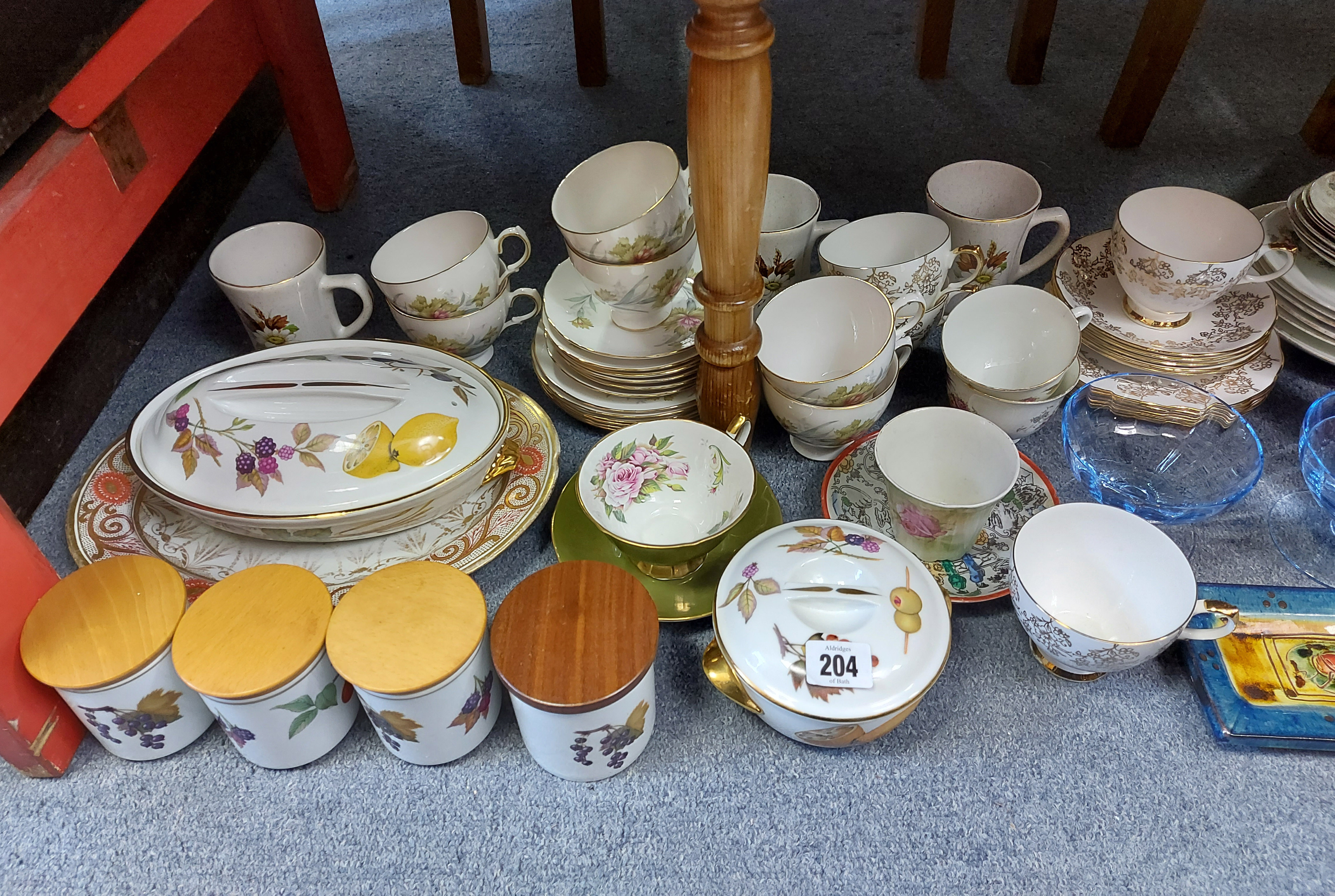 Six items of Royal Worcester “Evesham” pattern kitchenware; together with various items of