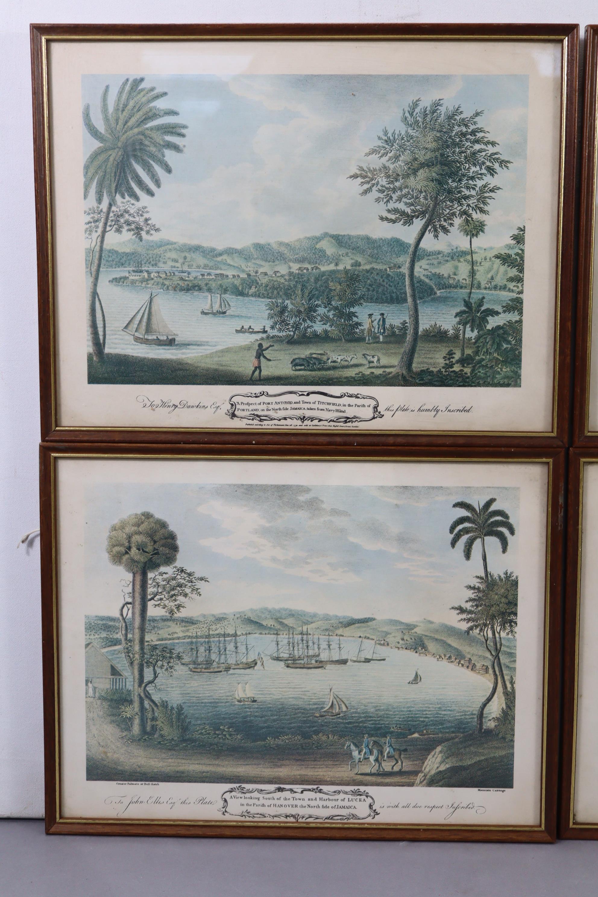 A set of six reprinted coloured prints – Jamaican views, 11½” x 15”, in matching glazed frames; a - Image 2 of 4