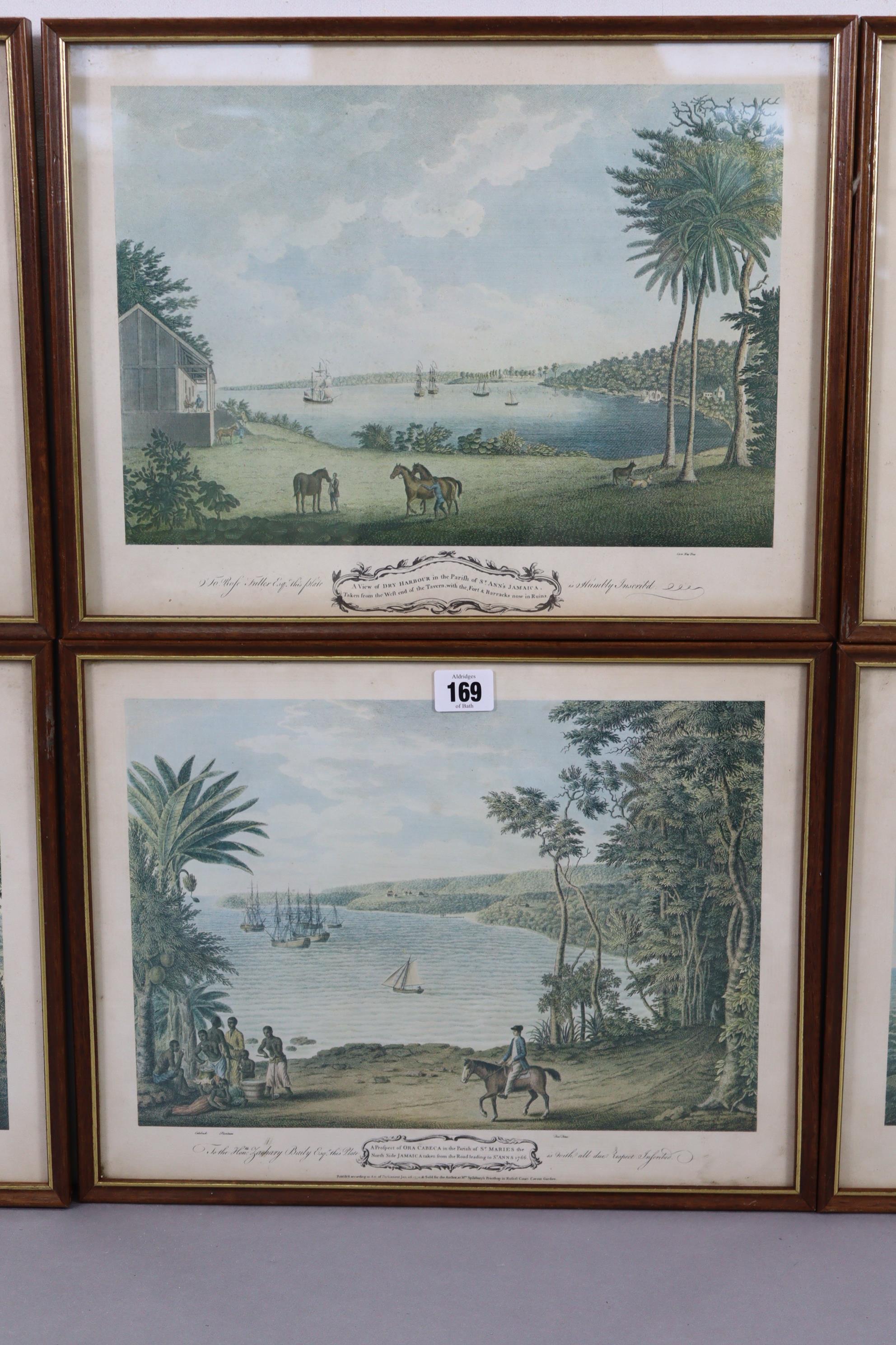 A set of six reprinted coloured prints – Jamaican views, 11½” x 15”, in matching glazed frames; a - Image 3 of 4