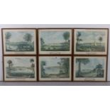 A set of six reprinted coloured prints – Jamaican views, 11½” x 15”, in matching glazed frames; a