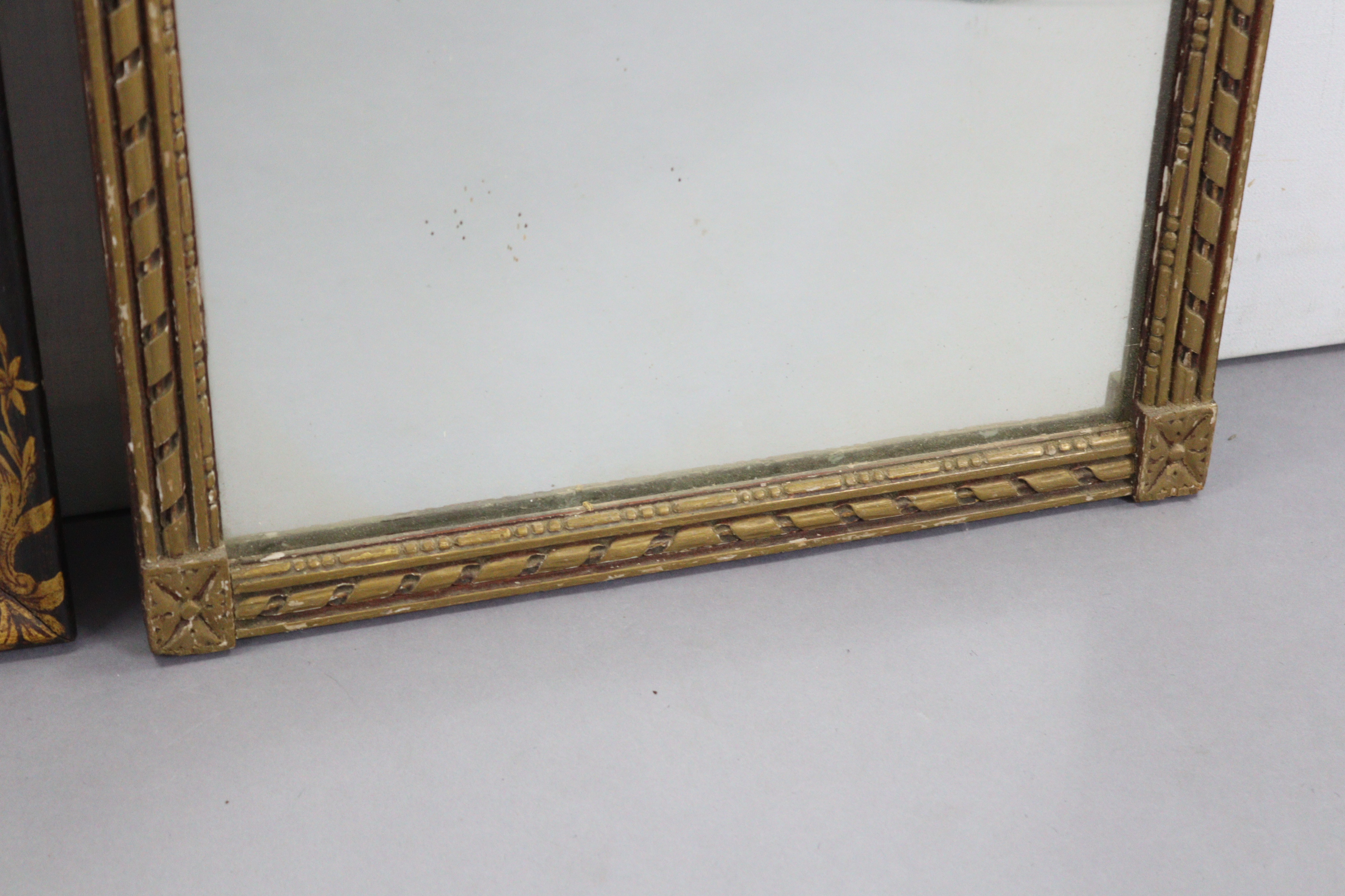 A continental-style gilt frame pier glass, 31” x 16”; together with two rectangular wall mirrors. - Image 3 of 10