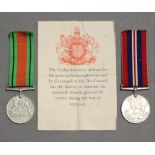 A Second World War pair; Defence Medal & War Medal, un-named, as issued.