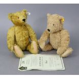 A Steiff Limited Edition golden plush “Musical Bear” (Ltd. Edn. No. 1453), with certificate, 15”