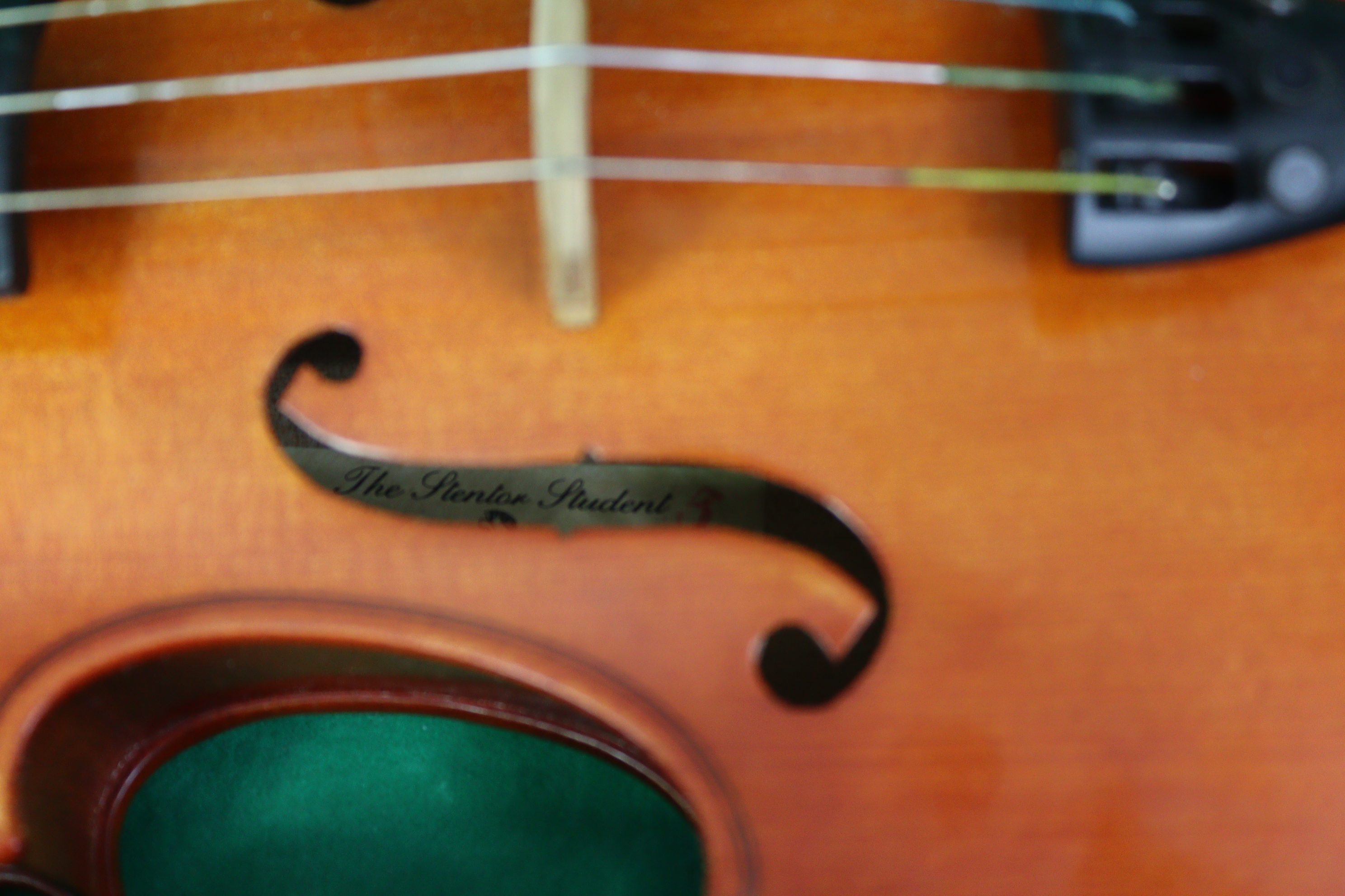 A “Stentor Student” violin & bow by Stentor Music of England, 24” long, with case. - Image 2 of 8