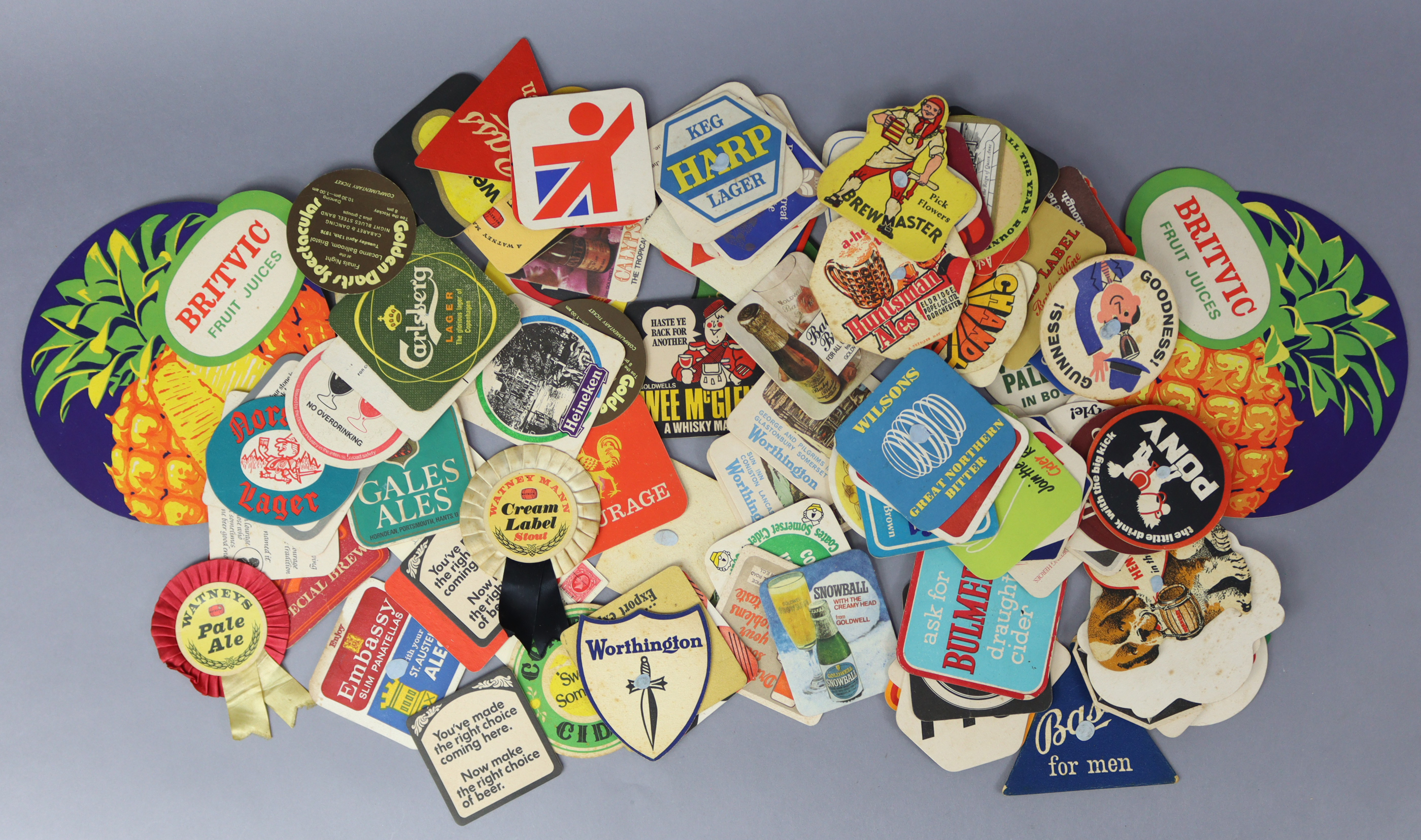 A collection of assorted beermats, circa mid-20th century – onwards.