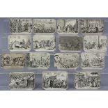 Forty-seven George Cruikshank artist-drawn postcards, circa. late 19th/early 20th century, loose.