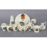 A W.H. Goss crested china model “Of Ancient Salt Cellar in Glastonbury Museum” (Budleigh Salterton),