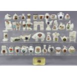 Sixty-five various items of crested china by Shelley, Arcadian, Grafton, etc., part w.a.f.