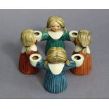 A 1960’s Goebel Hummel “Circle of Friends” candle ring holder. (HX 326).