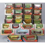 Twenty-four various Gilbow Exclusive First Editions die-cast scale model buses, each with window