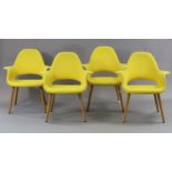 A SET OF FOUR VITRA ‘ORGANIC’ CONFERENCE CHAIRS AFTER A DESIGN BY CHARLES EAMES AND EERO SAARINEN,