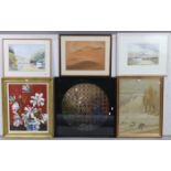 Fourteen various decorative paintings & prints.