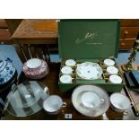 A Susie Cooper twelve-piece coffee service (pattern No. C975), boxed; & various other items of