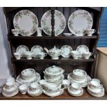 A Wedgwood bone china “Hathaway Rose” extensive seventy-seven piece part dinner & tea service,