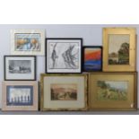 Eight various decorative paintings & prints.