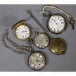 A gent’s open-face pocket watch, the white enamel dial inscribed: “Makers To The Admiralty,