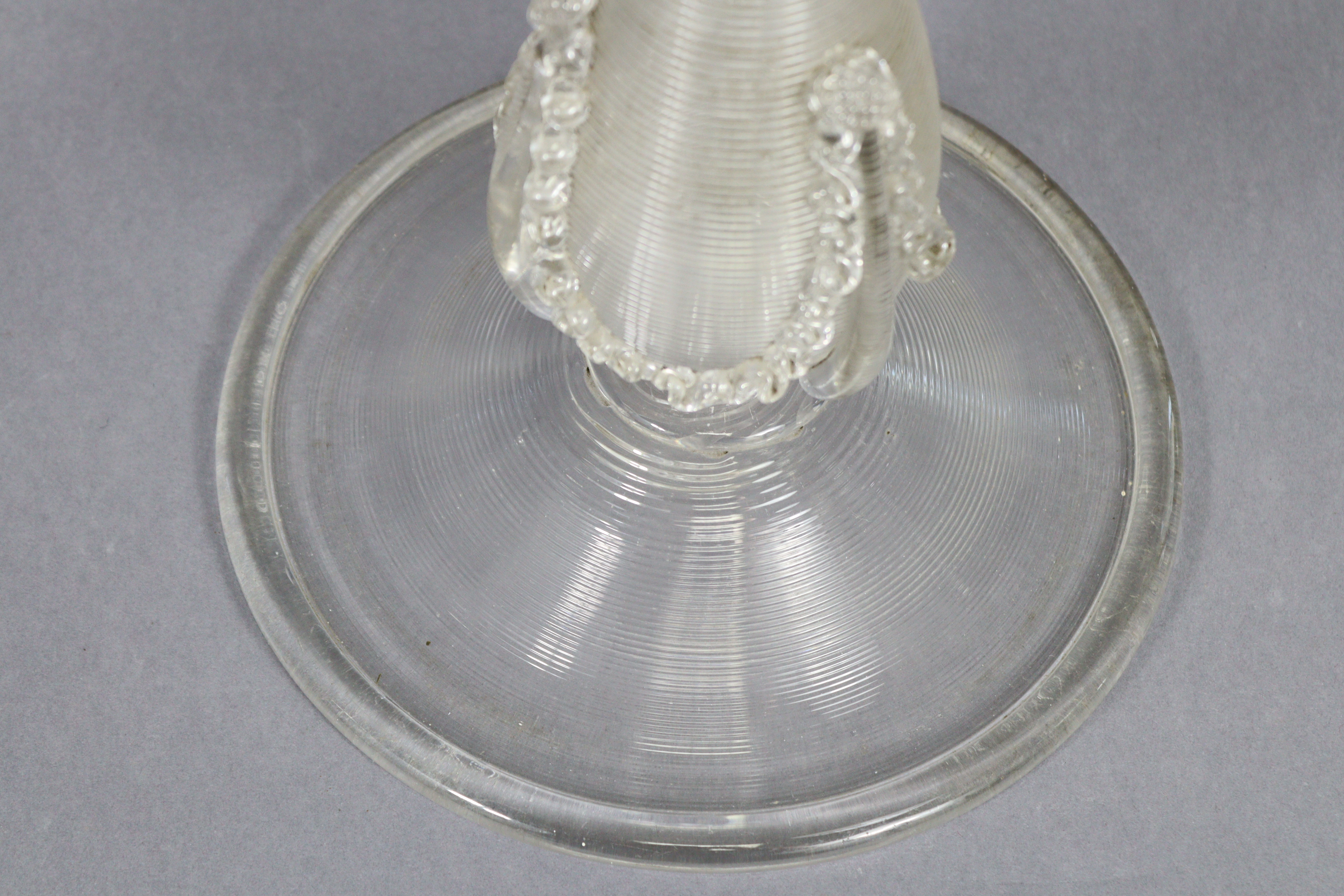A Victorian large oil lamp with cut-glass reservoir, on ribbed baluster column & circular base - Image 3 of 8