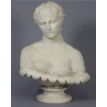 A 19th century Parian ware bust of Clytie, modelled by C. Delpech for Copeland, impressed “Copeland”