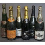 Six various bottles of vintage Champagne, all 75cl.