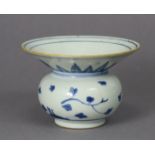 An 18th century “Nanking Cargo” Chinese blue & white export porcelain spittoon with wide flared