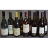 Ten various bottles of vintage Chardonnay & white wine, including one bottle of Les Loges Montagny
