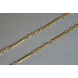 A 15ct. gold chain necklet with writhen batons at intervals, 18” long. (4.5 gm).