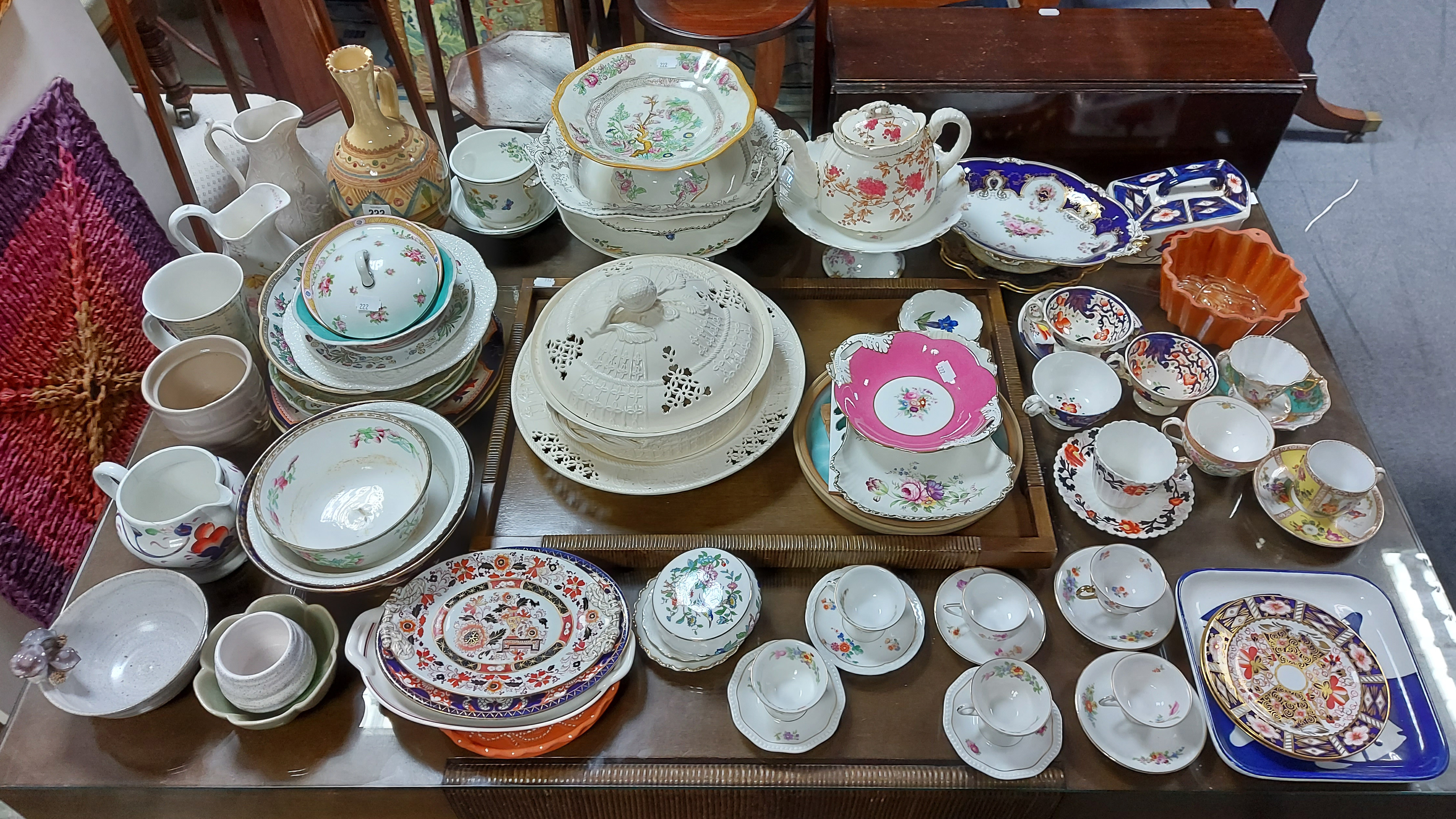 Various items of decorative china & pottery, part (w.a.f.).