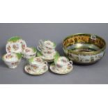 A Fielding Crown Devon lustre ware fruit bowl with oriental village scene decoration, 8¾”