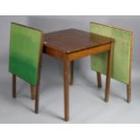 A mahogany occasional table with moulded edge & rounded corners to the square top, & on four