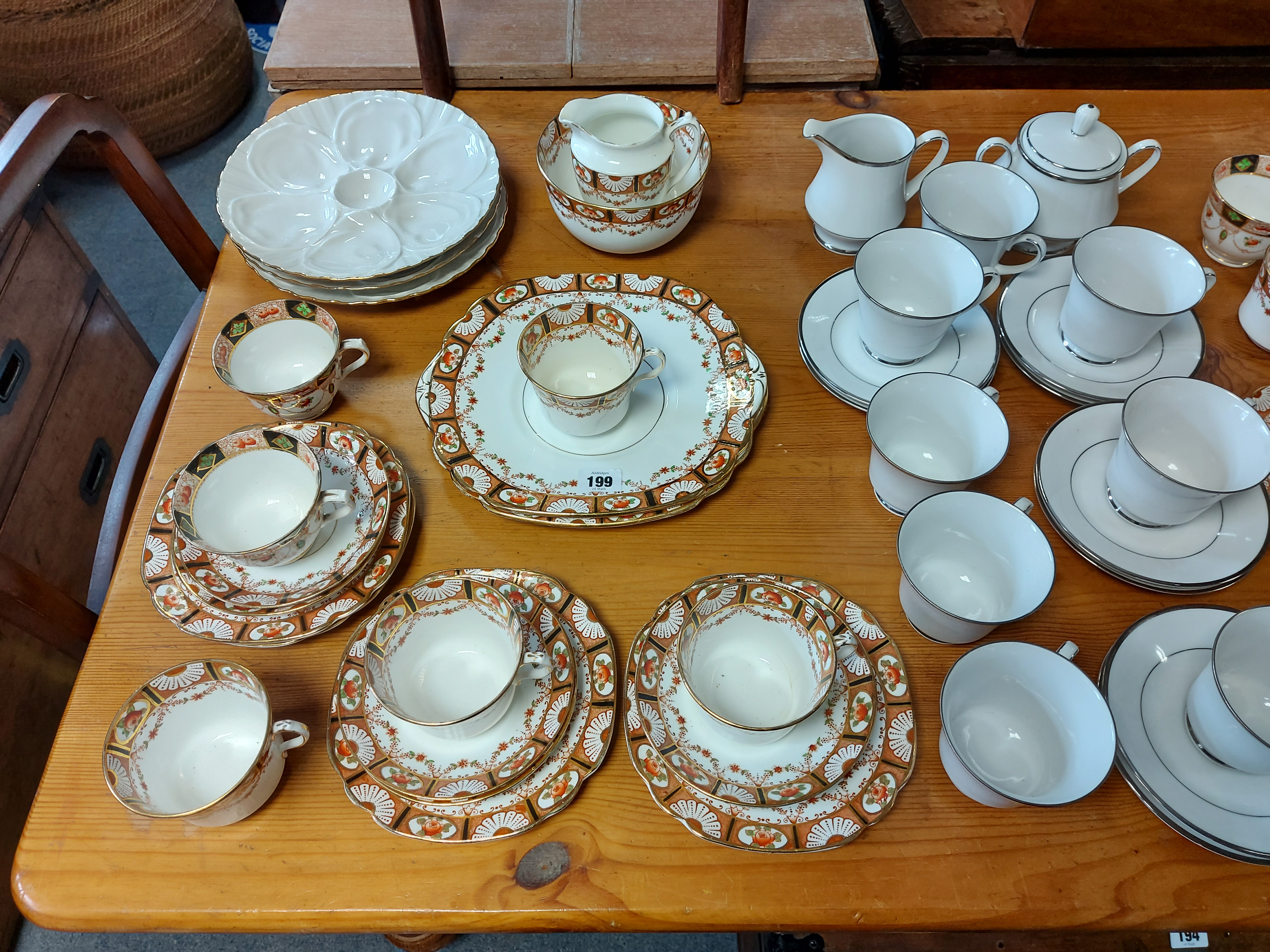 A Queen’s china “Rosina” pattern thirty-five piece part tea service; together with various other