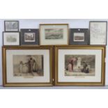 A large pair of coloured prints after Henry Ryland titled “The Greeting”, & “The Woodland Fountain”,