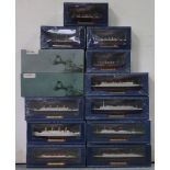 Fifteen various Atlas scale model boats & aeroplanes, all boxed.